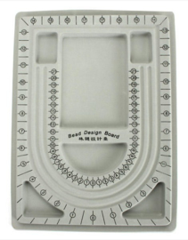 Kralenbord rijgbord legbord grijs A4 23,5 x 32 cm