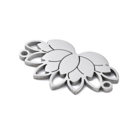 1 x 304 RVS verdeler lotusbloem 23.5 x 14 mm – gat 1.2 mm – RVS kleur