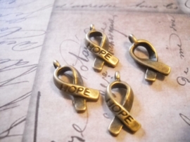 10 x geel koper kleur hope bedel 18 x 7,5 x 3mm gat: 1,5mm ♥