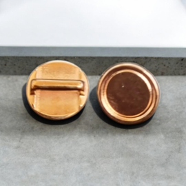 1 xDQ Metaal Schuiver Setting 12mm voor 10 x 2mm leer Rose Gold kleur (Nikkelvrij)