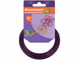 1x Vaessen Creative • Aluminiumdraad 1,5mmx5m Aubergine