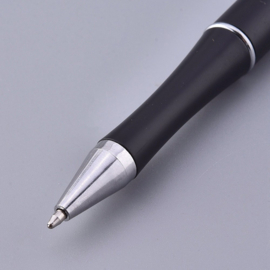 1 x Kunststof/metalen kralenpen 14,4 cm – staafje ca. 55 x 2 mm – zwart