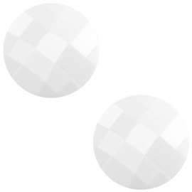 2 x Basic cabochon 10mm Wit