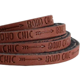 20 cm Plat imi leer 5mm met quote - Boho chic - Roast Brown ♥