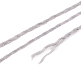 1 rol waxkoord katoen 0,5 mm – 20 meter – grijs