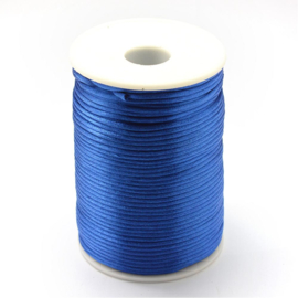 10 meter satijnkoord – macramé koord – ca. Ø 1,5 mm – kleur medium blue