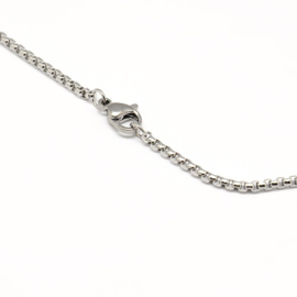 Stainless steel RVS ketting 2mm dik lengte: 60,5cm