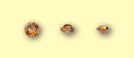 Doosje met 12 stuks Jewelry Stones (M.C. Chaton) 3,8-4mm Amber SS16
