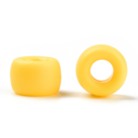 20 x Matte rondellen acryl kralen 9 x 6mm Gat: 3,8mm Yellow