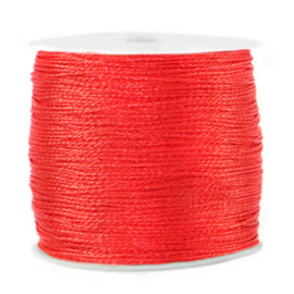 1 rol 90 meter Macramé draad metallic 0.5mm Fiery red (kies voor pakketpost)