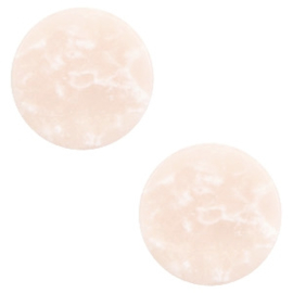 1 x Cabochon basic plat stone look 12mm Light peach beige