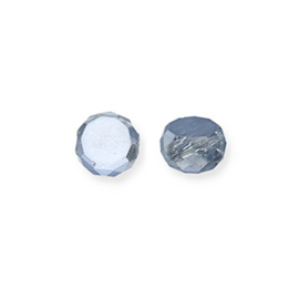 10 x Top Facet kralen 7,5 x 8 mm – gat 1,6 mm – blue-pearl shine coating