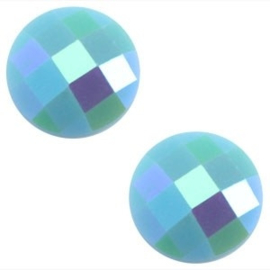 2 x Basic cabochon 10mm Licht blauw diamond