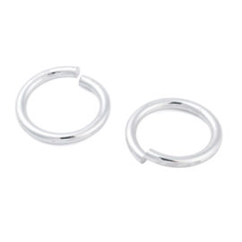 40 x Aluminium buigringen 15 x 2 mm – binnendiameter 11 mm – zilverkleur