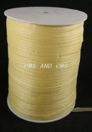 2 meter organza lint 6mm cream