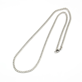 Stainless steel RVS ketting 3mm dik lengte: 43~45cm