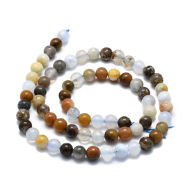 10 x Edelsteen kralen Chalcedoon 6 mm – gat 0,8 mm