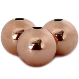 5 x DQ Ronde Kraal Rose Gold 8 mm Duurzame Plating