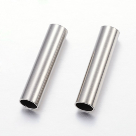 5 x DQ RVS roestvrij stalen buisjes kralen Tube kralen 30 x 7mm Gat: 6mm