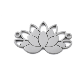 1 x 304 RVS verdeler lotusbloem 23.5 x 14 mm – gat 1.2 mm – RVS kleur