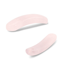 1 x  Natuursteen tussenstuk aventurijn kwarts Light pink ca. 36 x 8,5 - 10,5mm (Ø1,5mm)