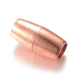 Magneet slotje Rosegold 16 x 8mm  Ø5mm