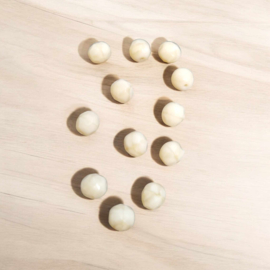 10 x  facet glaskraal creme  8 mm gat c.a. 1mm