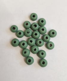 30 x Houten Kralen Rond 6 mm sea Green