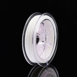 1 rol Waxkoord katoen 0,5 mm – 20 meter – wit