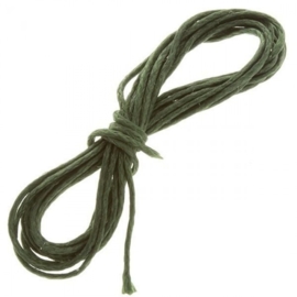 10 meter waxkoord 1,5mm dik kleur:  Army Green