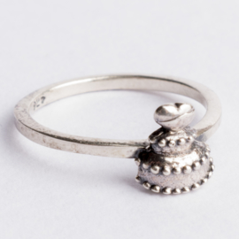 925 zilveren ring zilver Charmins c.a. 26x 7mm ; Ø16mm