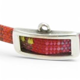 1 x DQ metaal schuiver gesp met oog voor 5 mm antiek zilverkleur 18 x 10 x 2,5mm oogje 1,5mm (Nikkelvrij)