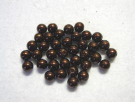 30 x prachtige glasparel 8mm Gat: 1mm kleur: donkerbruin