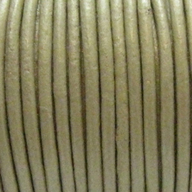 1 x Rol DQ leer rond 2mm Stone per 25 meter