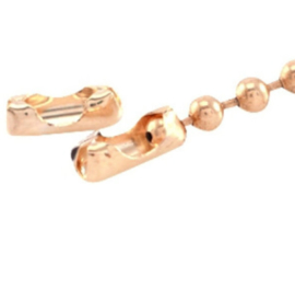 10 x  rose gold connectors voor -ball chain kettingen van 1mm diameter klein