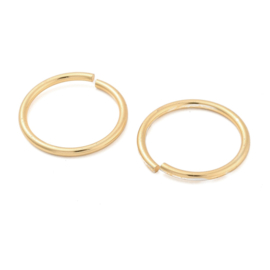 40 x Aluminium buigringen 20 x 1,5 mm – binnendiameter 16,5 mm – licht goudkleur