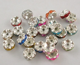 50 x verzilverde rondellen  6 mm