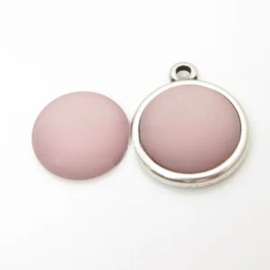 1 x Polaris Matt Cabochon 20 mm Vintage Rose