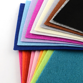 5 x  vellen Vilt - Ultrasuede, Beadbacking - Beading Foundation c.a. 150 x 100 x 1mm mix kleuren