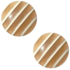 3 x Cabochon Polaris Koron 20 mm Beige bruin wit