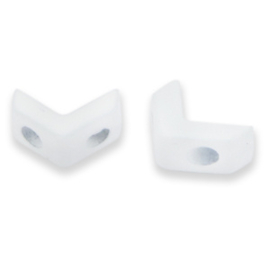 2 x metalen Tile beads arrow White ca. 8x6mm (Ø1.5mm)