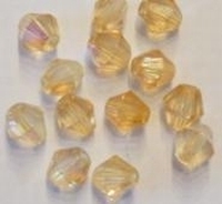 10 x Glaskraal kristal facet konisch peach Zalm AB 8 mm