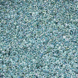 20 gram rocailles 12/0 2mm grijs blauw AB