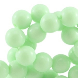 40x Acryl pastel 6mm Pastel crysolite green