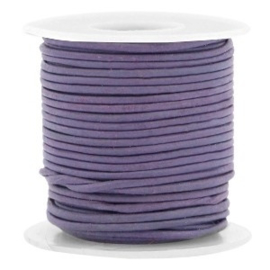 50 cm DQ leer rond 1 mm Royal purple - vintage finish