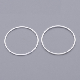 4 x Metalen ring verbindingsring 25 mm – oogje 25 mm – zilverkleur (Nikkelvrij)