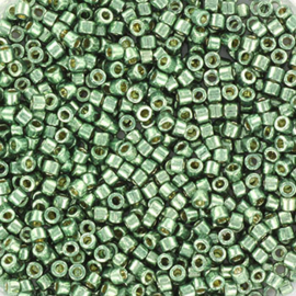 c.a. 5 gram miyuki delica's 11/0 - duracoat galvanized sea green