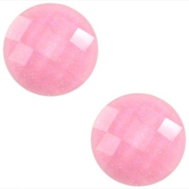 2 x Basic cabochon 10mm Pink glitter
