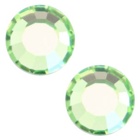 4 x Swarovski lichtgroen plat strass steentje 7mm