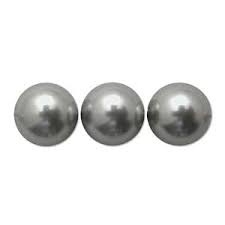 40 x prachtige glasparel kleur: Silver Gray 6mm